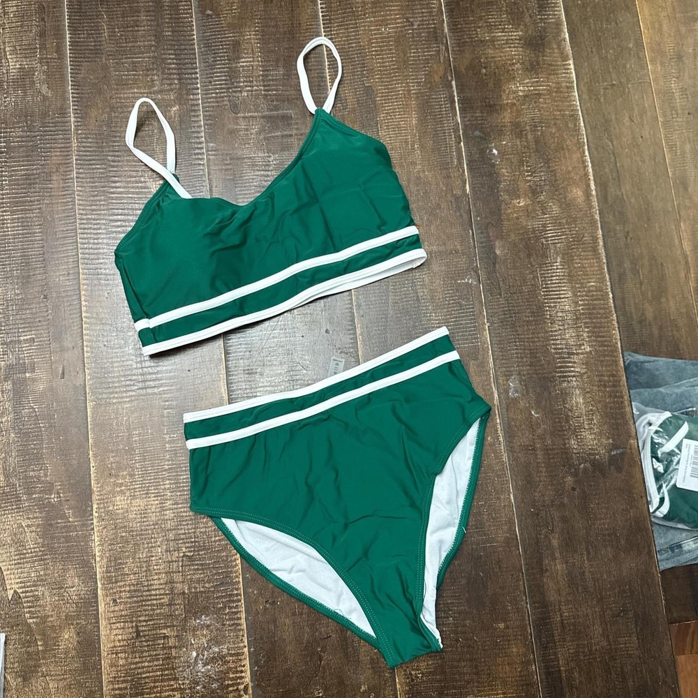Women's High Waisted Bikini Sets Color Block Two Piece Swimsuit